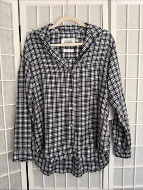 Grayson Women’s The Hero Plaid Button Down Shirt Size M NWT